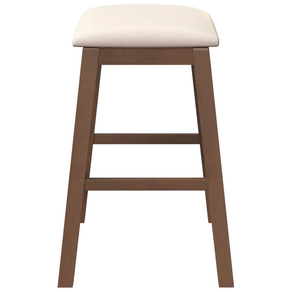 vidaXL Sedie da Bar con Cuscini 2pz Marrone Legno Massello di Hevea