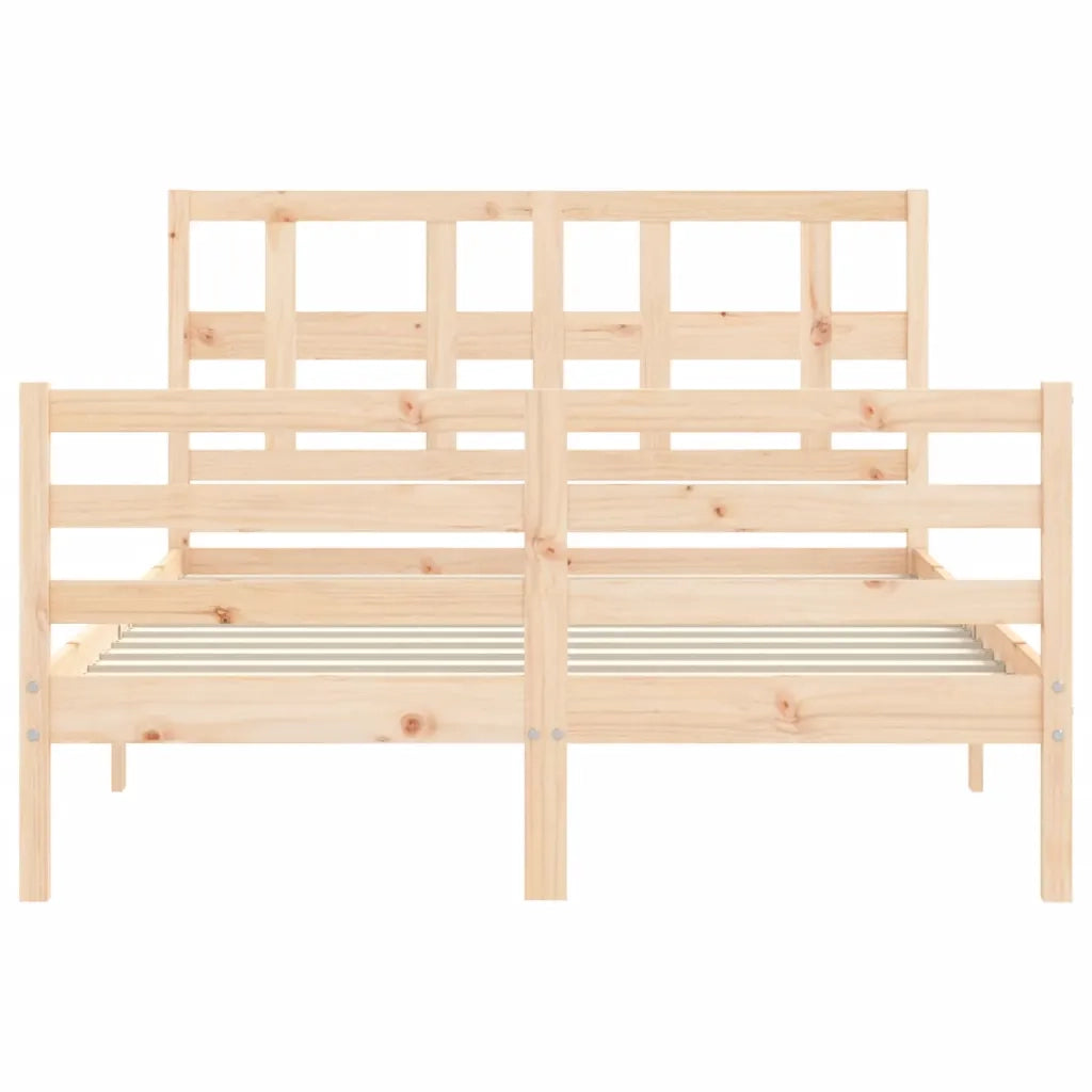 Giroletto con Testiera Small Double-Struttura Letto in Legno Massello 287245