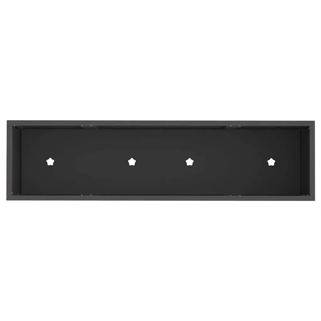 Vaso da giardino-Fioriera Esterno-Contenitore per Piante Rialzato Nero 100 x 26 x 82 cm Acciaio