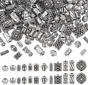 Spaziatori per Collane 180 pezzi - Argento Antico - Spaziatori per Collane Larghi - Creazione di Gioielli - Cinturino/Kettling DIY - Aspetto Vintage