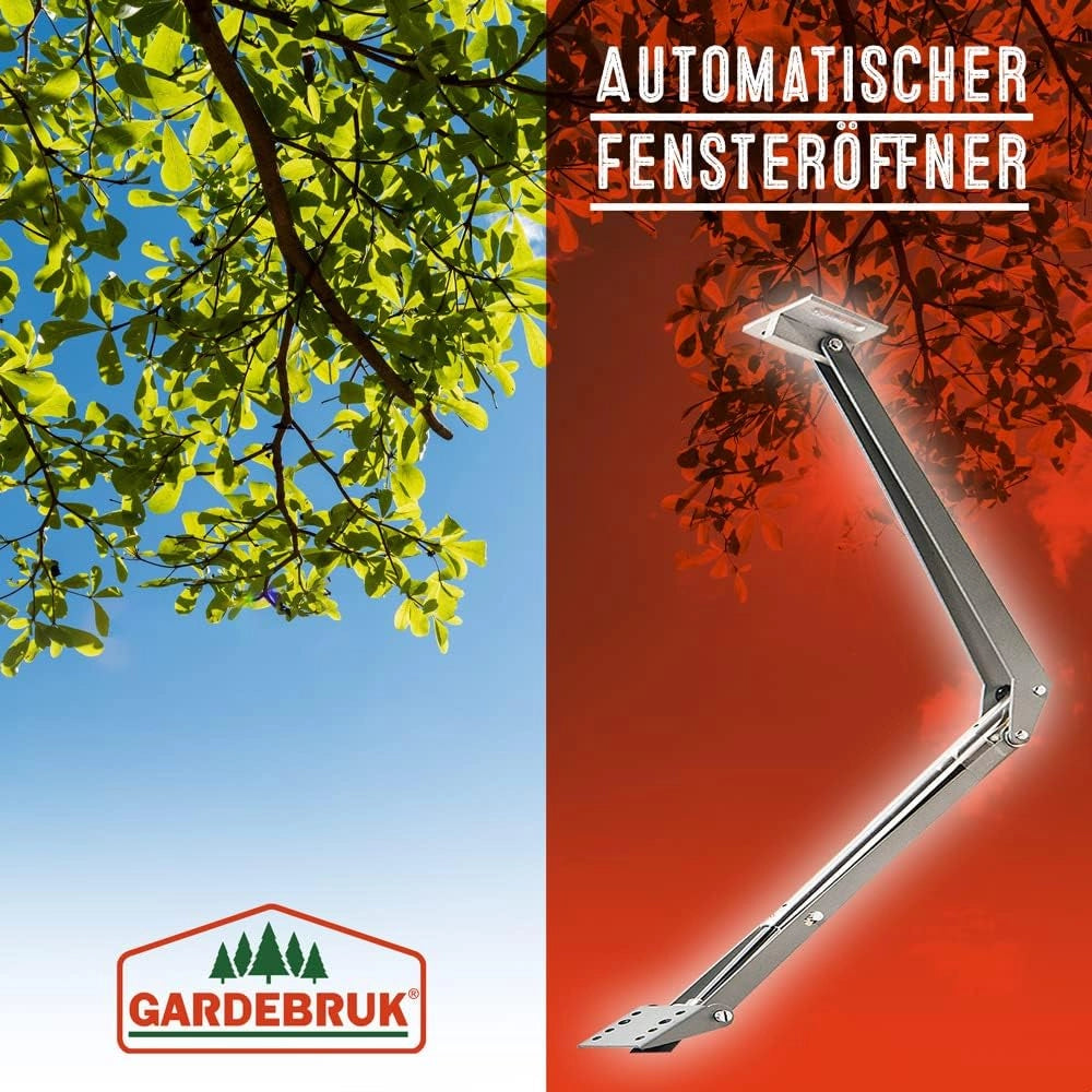 2X Apri Finestra Automatico Serra Sollevamento 7,5 kg Altezza Apertura 45 cm per Finestrelle Giardino Serra