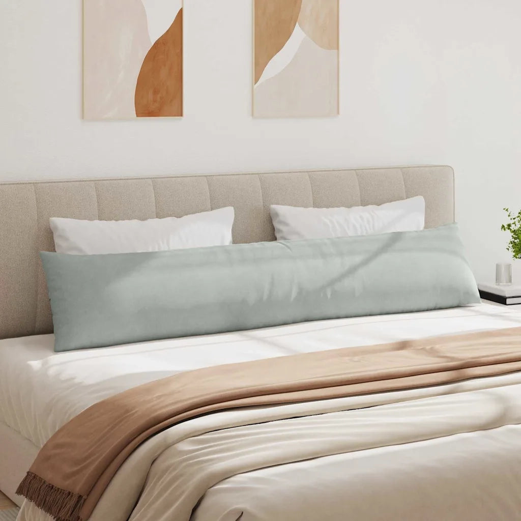 Cuscini da Divano 2 pz | Cuscini per sedie Grigio chiaro 200 x 40 cm