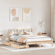 Letto Libreria senza Materasso 160x200 cm in Legno di Pino 3309803
