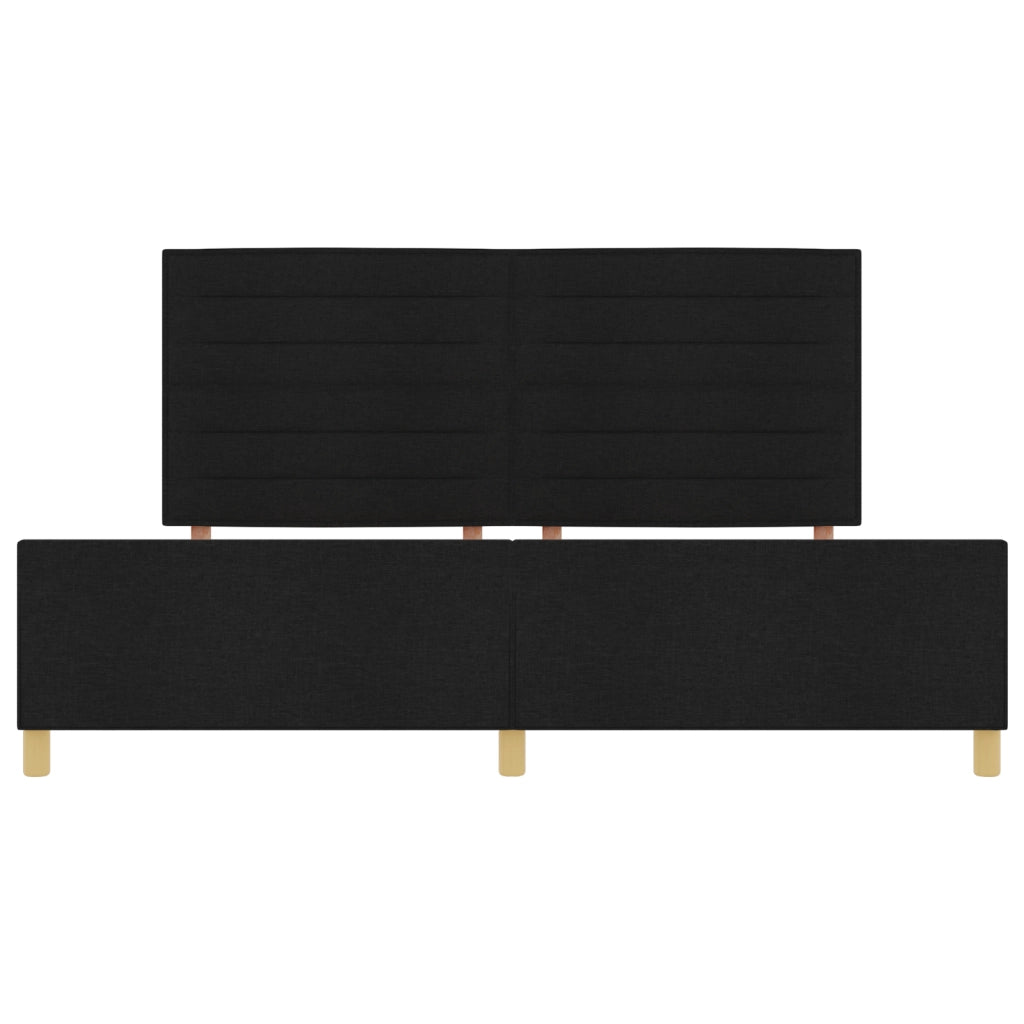 Struttura Letto in Tessuto Nera  200x200 cm