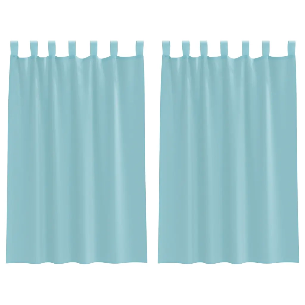 Tende in Voile con Passanti 2 pz Turchese 140x175 cm 4102327