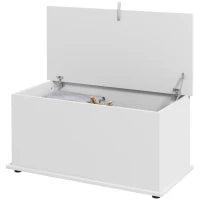 Panca Contenitore Multiuso in Legno per Camera e Ingresso, 80x40x40 cm, Bianco