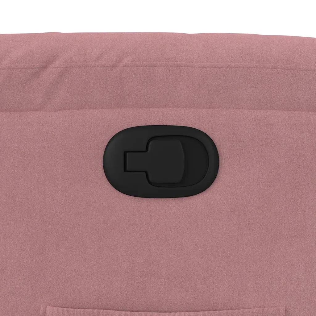 Poltrona Reclinabile Rosa in Velluto 373504