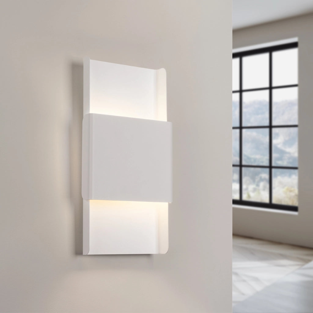 Applique moderna rettangolare bianca SKELDA 2xG9 Pure Lume