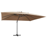 Ombrellone a braccio con luci LED alluminio 400 x 300 cm tortora 02_0008452