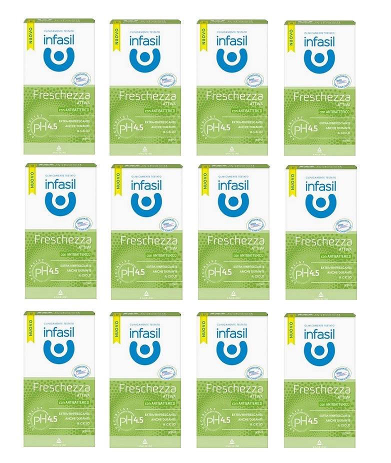 SET 12 INFASIL DETERGENTE INTIMO IN CONFEZIONE DA 200 ML FRESCHEZZA ATTIVA