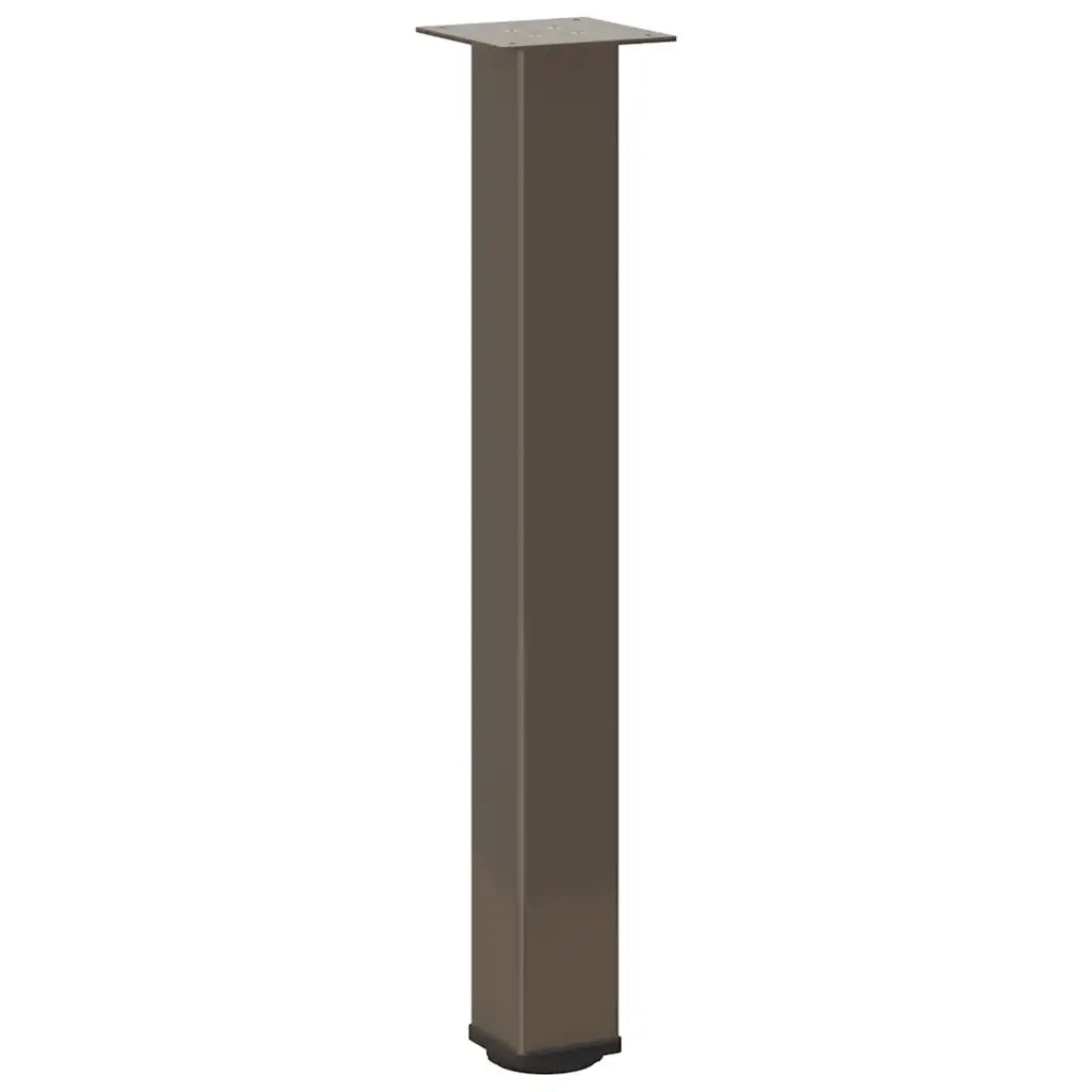 Gambe per tavolo consolle 4 pz in acciaio naturale 72-74 cm