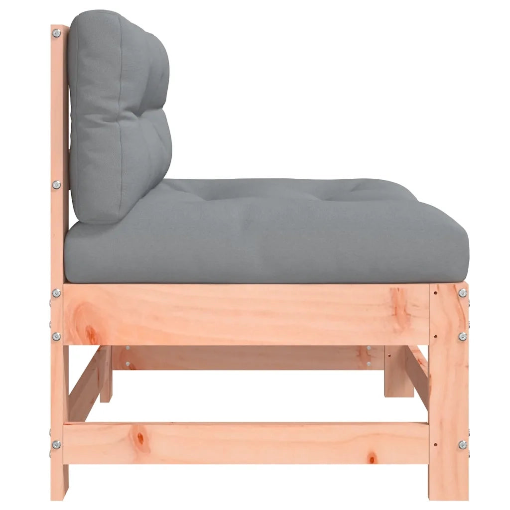 Divano Centrale con Cuscini-Sofa Modulare-Divanetto in Legno Massello di Douglas 638769