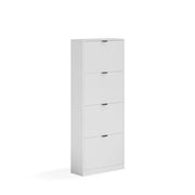 Scarpiera da ingresso Gizmo Bianco/Nero 59 x 146.6 cm con 4 scomparti Vicco