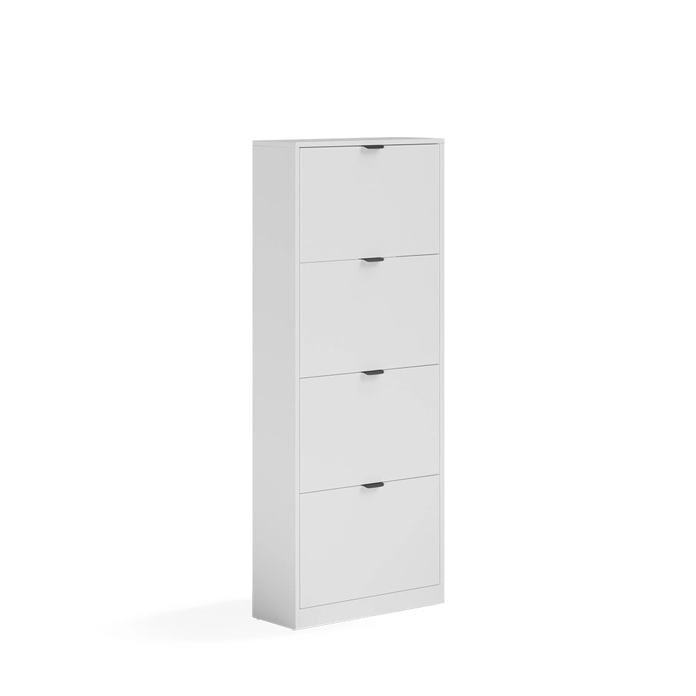 Scarpiera da ingresso Gizmo Bianco/Nero 59 x 146.6 cm con 4 scomparti Vicco