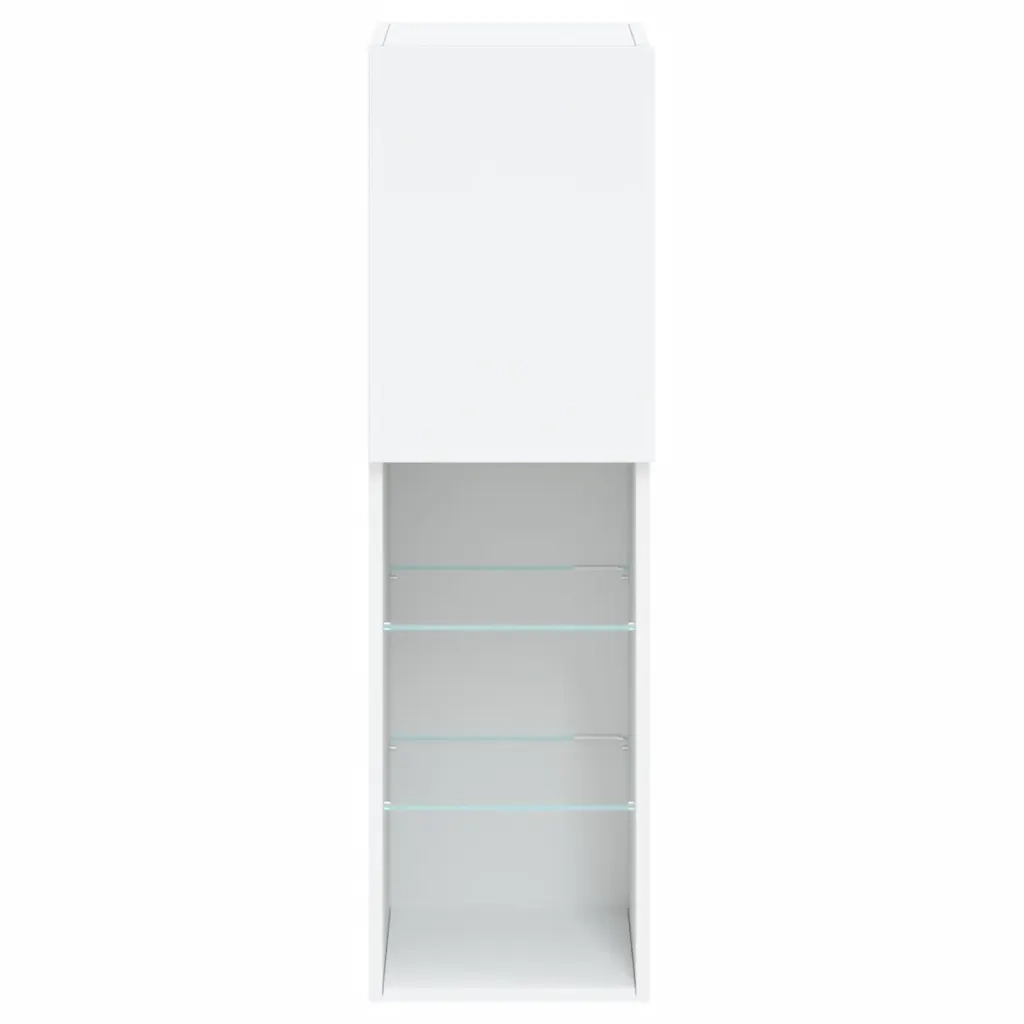 Mobile TV con Luci LED Bianco 30,5x30x102 cm 837015