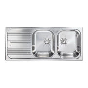 CM Atlantic 116 x 50 2V Lavello montato su piano Rettangolare Acciaio inossidabile