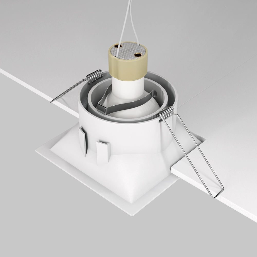 Maytoni faretto incasso DOT quadrato bianco GU10 DL029-2-01W