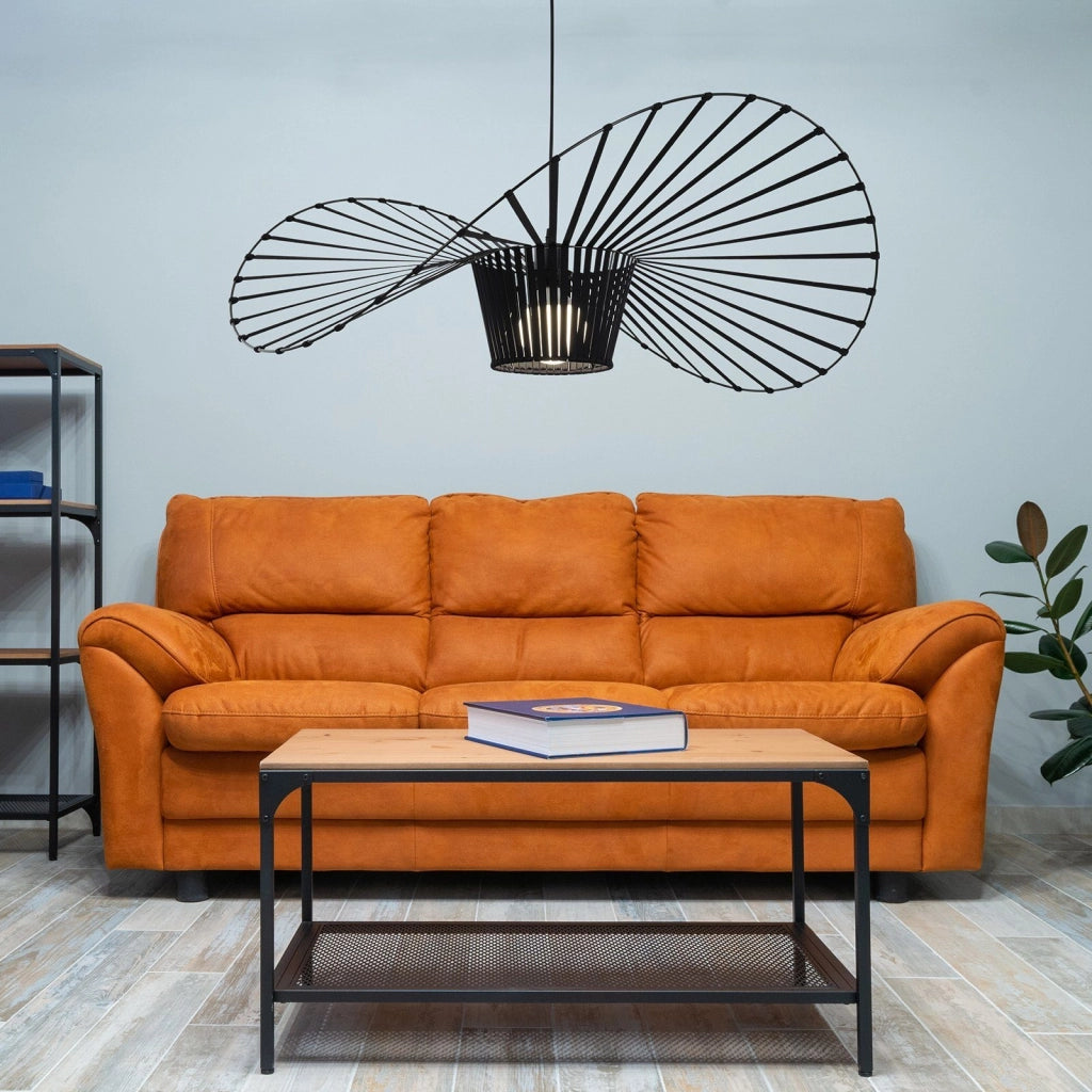 ZMH Lampada a Sospensione Moderna a LED Nero E27 80 cm per Sala da Pranzo