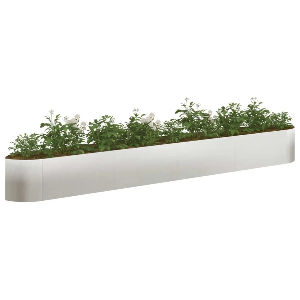 Letto rialzato da giardino Acciaio Inox 380 x 40 x 40 cm 8011737