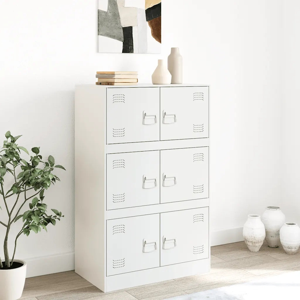 Credenza | Madia | Buffet da pranzo | Armadio da pranzo Bianca 67x39x107 cm in Acciaio