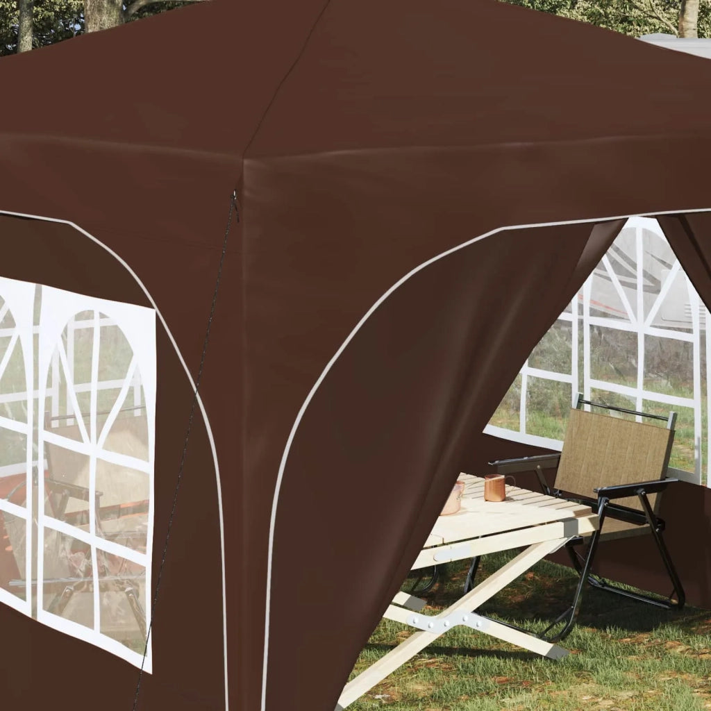 Tenda per feste a pop-up-Gazebo 290 x 290 x 245 cm Marrone 155155