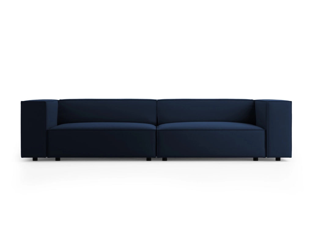 Cosmopolitan Design - Divano "Arendal" 4 posti in velluto blu reale 