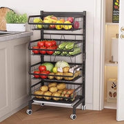 Carrello cucina su ruote - contenitore per verdure - carrello cucina con ruote chiuse