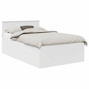 Letto matrimoniale | Letto per adulti | Struttura del letto Bianco 135 x 190 cm Legno multistrato