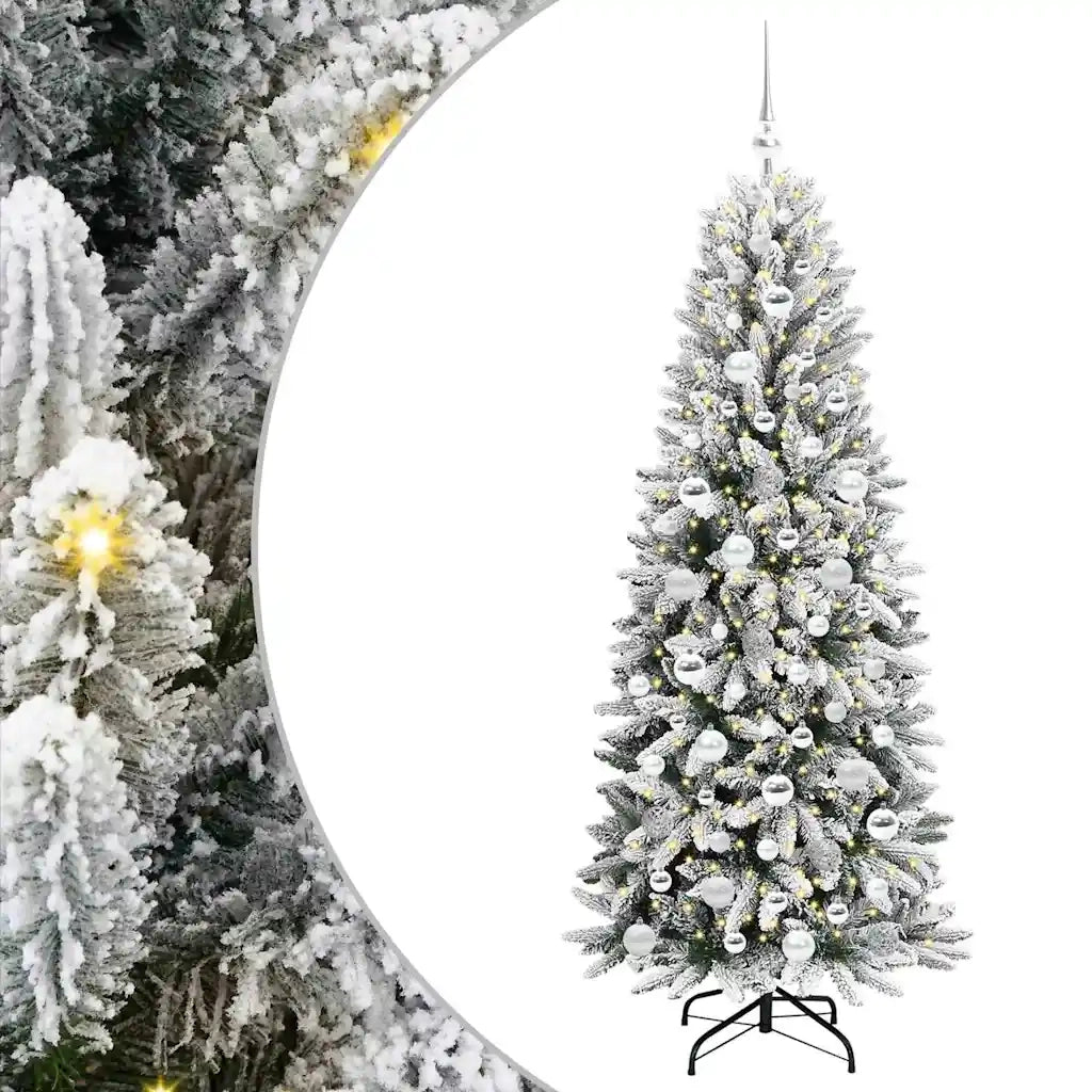 Albero di Natale artificiale con 300 LED Bianco 180 cm 3396050