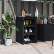 Mobile da Cucina da Esterno MEPPEL Nero 55x55x92 cm Legno Massello di Pino 832343