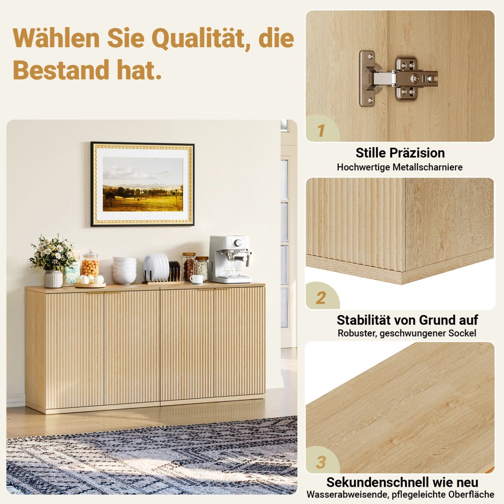 CREDENZA a 2 ante 80 x 40 x 80 cm MDF colore quercia