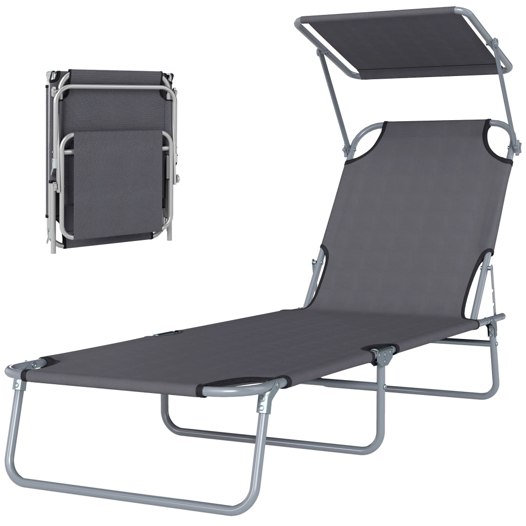 Tumbona Pieghevole ¨C zephmum ¨C Grigio 187x58x36cm