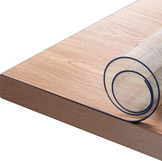 Tavolo da Cucina - Impermeabile e Resistente al Calore - per Sala da Pranzo e Cucina - PVC - Lavabile - 90x180 cm - Translucido