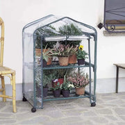 Serra da Terrazzo 2 Ripiani con Ruote e Telo Anti UV Verdemax