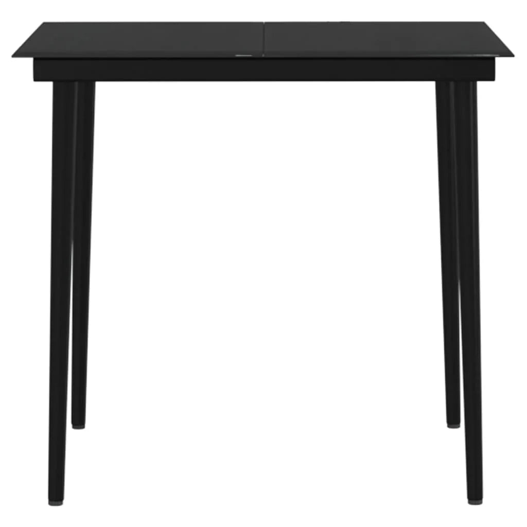 Set da pranzo da esterno nero da 5 pezzi con cuscini 02_0014161