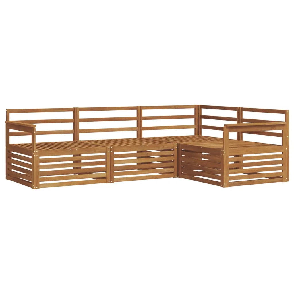 Set di divani da esterno 4 pcs Naturale