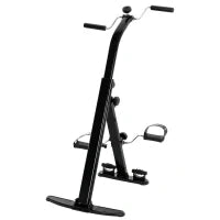 Cyclette per Riabilitazione Gambe e Braccia Pieghevole, Schermo LCD e Altezza Manubrio Regolabile, Nero