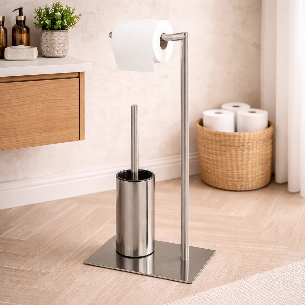 Piantana Porta Rotolo Portascopino Portarotolo Scopino Spazzolino Bagno 87750