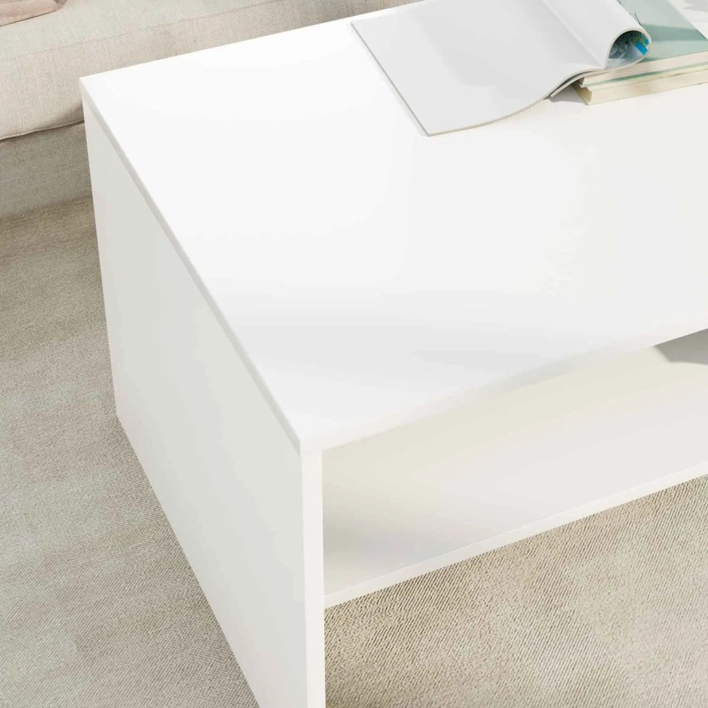 Tavolino da salotto | Tavolino da caff¨¨ | Tavolino da Soggiorno Bianco 100 x 50 x 40 cm Legno multistrato