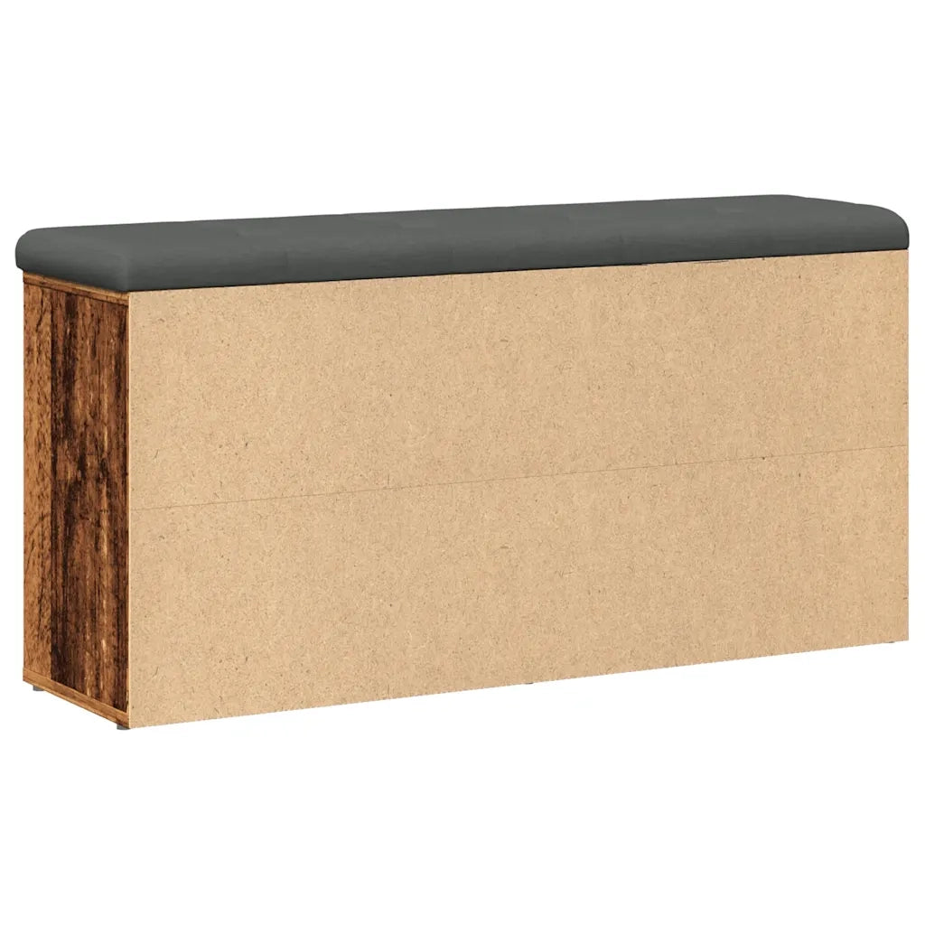 vidaXL Panca Porta Scarpe Legno Antico 102x32x50 cm Legno Multistrato