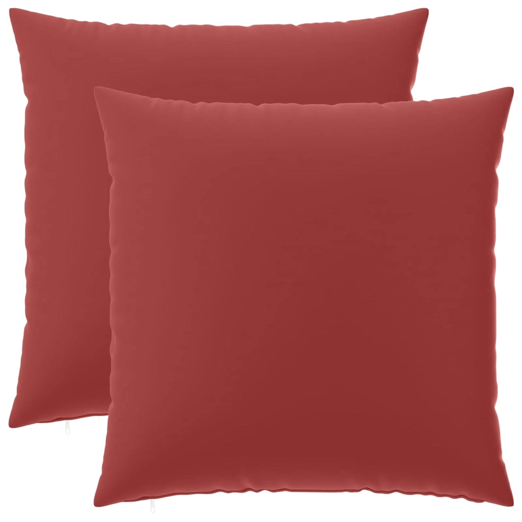 Federa 2 pcs HEERLEN Rosso Vino 65 x 65 cm Poliestere 913035