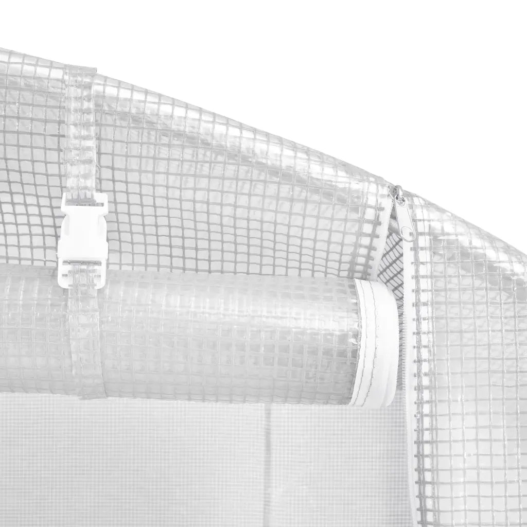 Serra con Telaio in Acciaio Bianco 36 m² 12x3x2 m 3188054