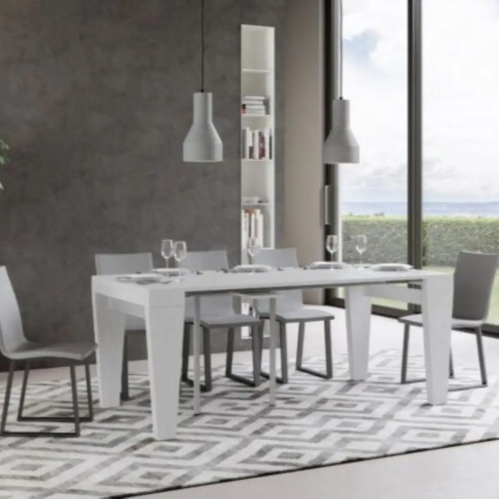 Consolle allungabile 90x40/300 cm Spimbo bianco frassino