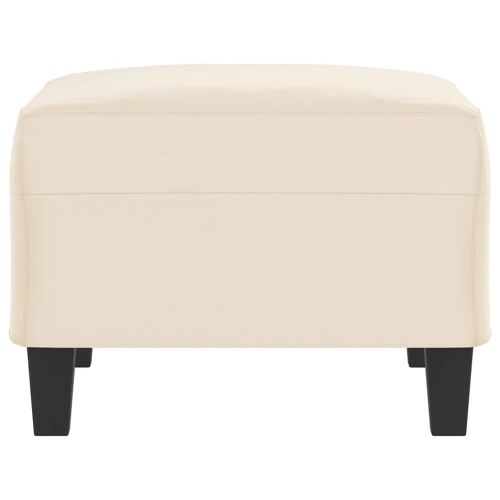 Poggiapiedi Beige 70x55x41 cm in Tessuto Microfibra 349366