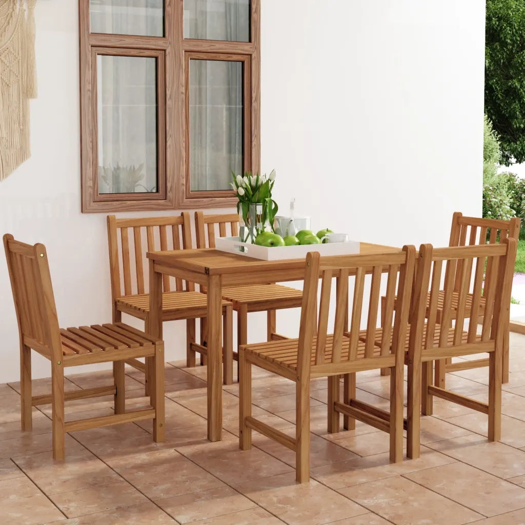 Set da pranzo da giardino 7 pz 120x70 cm in legno massello di teak 3059928