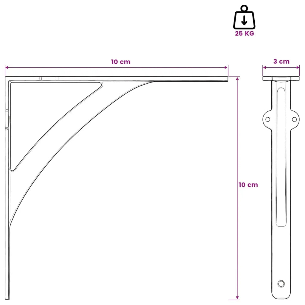 Supporti per mensole da parete 2 pz Marrone Antico 42038880