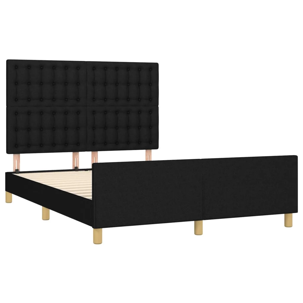 Giroletto senza Materasso Nero 140x200 cm in Tessuto 3125383