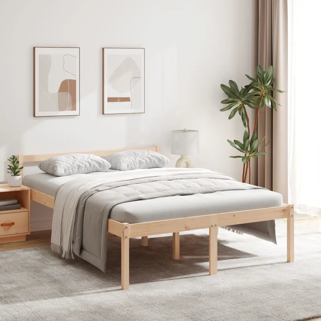 Letto per Anziani 120x200 cm in Legno Massello di Pino 810609