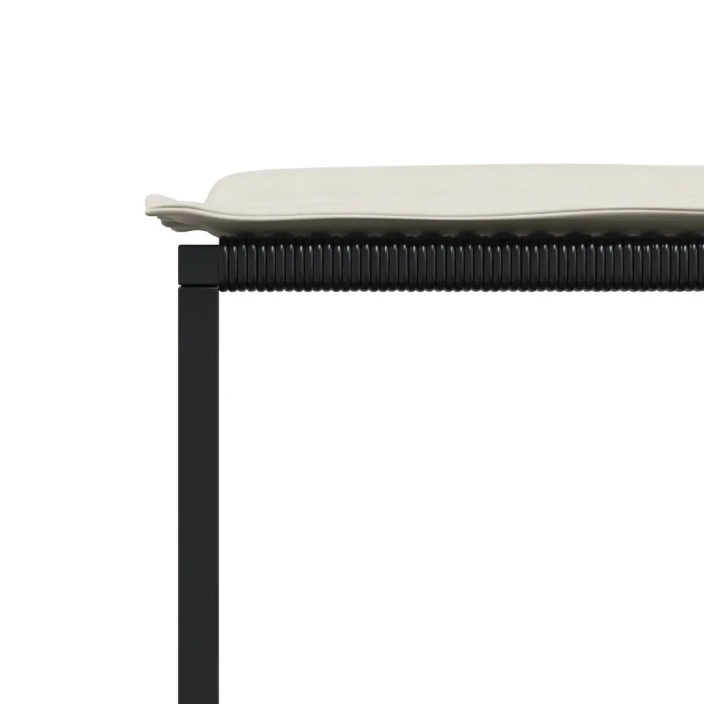 vidaXL Set da Pranzo da Giardino 11 pz con Cuscini in Polyrattan Nero