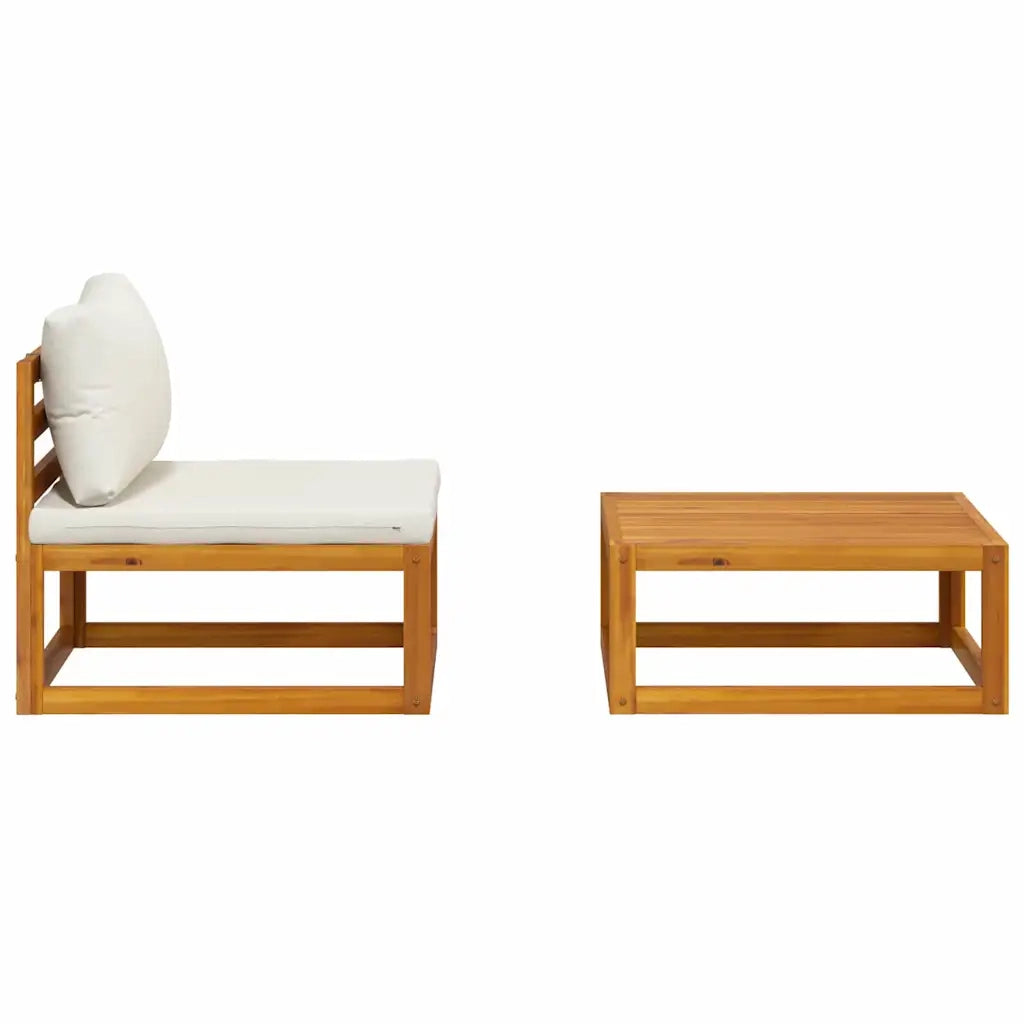Salotto da Giardino-Set Divani da Giardino 2 pz con Cuscini in Massello di Acacia 851565